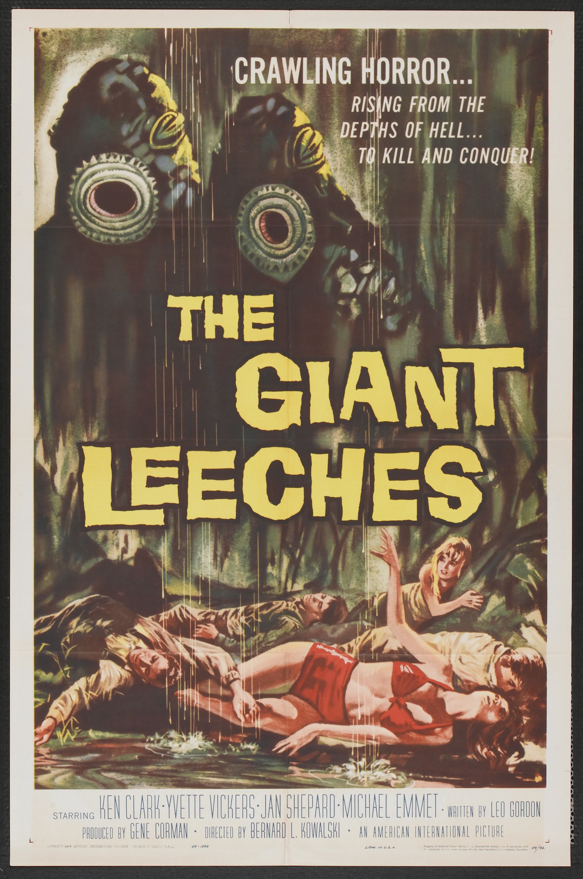 Poster film The Giant Leeches, 1976x2980 Verticale, Telefono