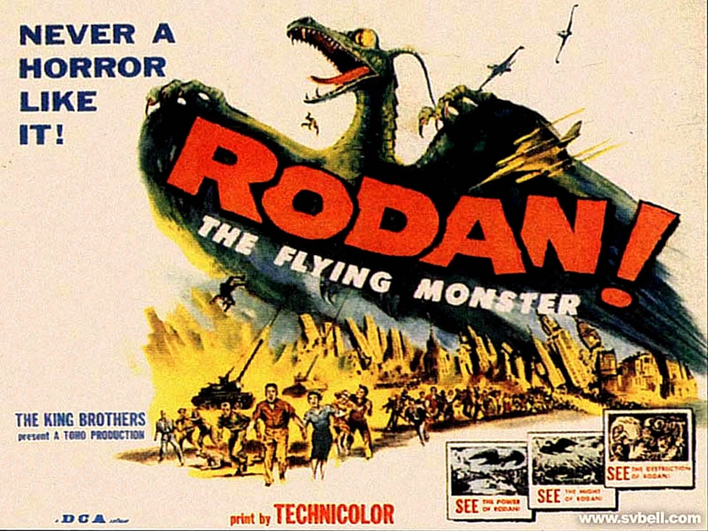Poster Rodan mostro volante, 1440x1080 HD, Desktop