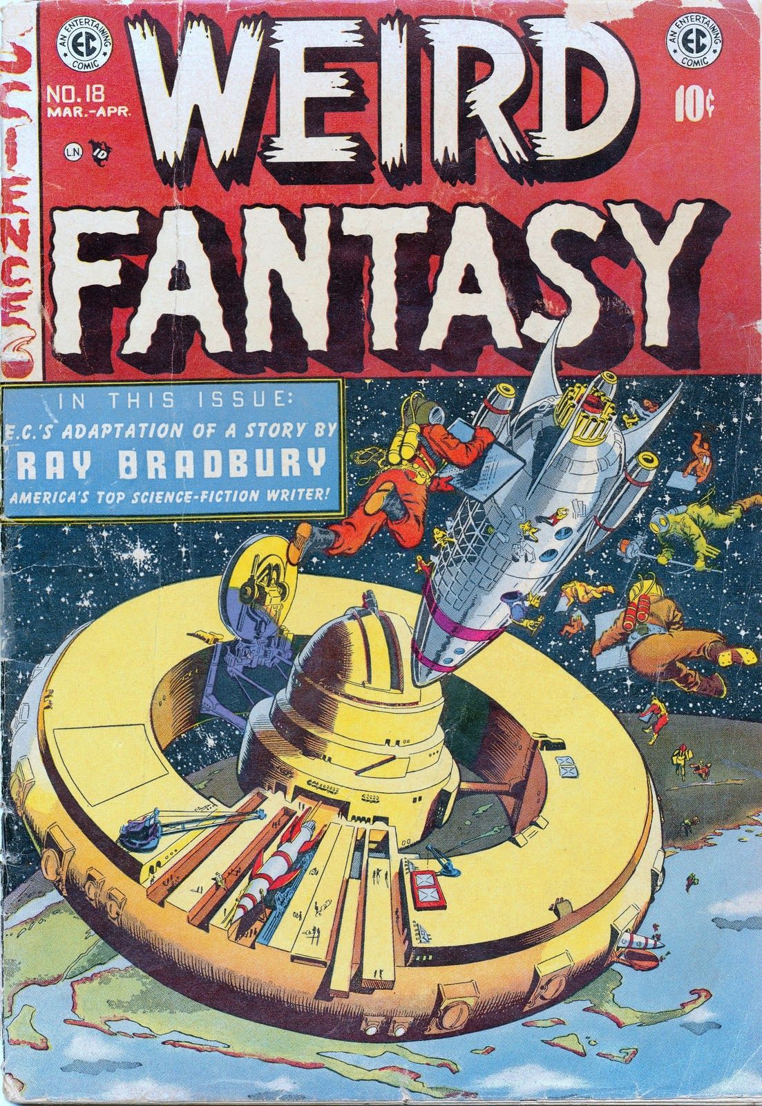 Copertina fumetto Weird Fantasy vintage, 1103x1600 Verticale, Mobile