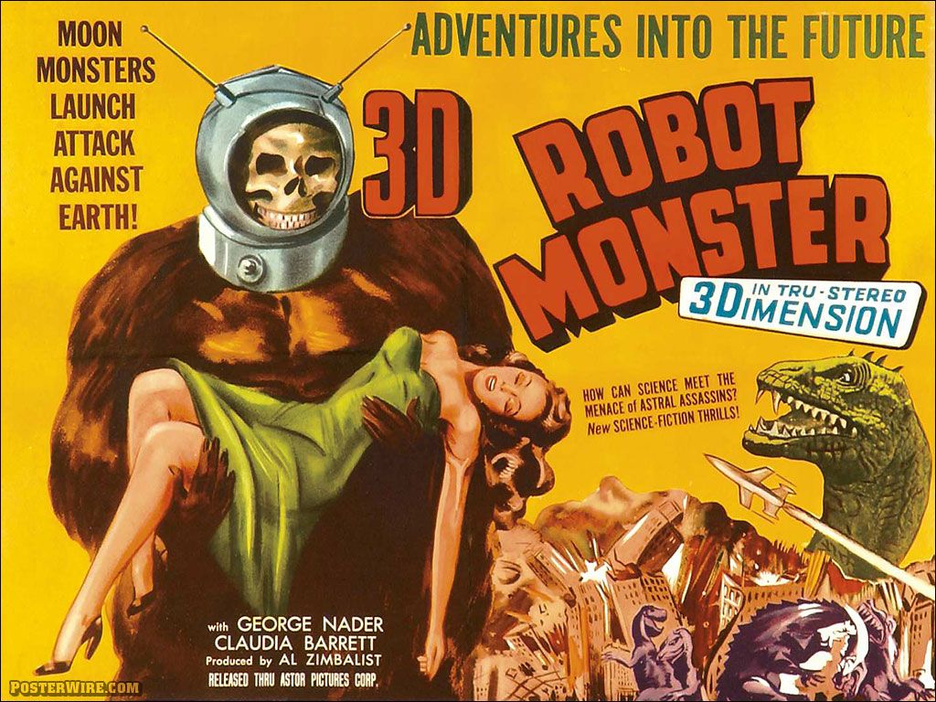 Locandina Robot Monster anni '50, 1024x768 HD, Desktop