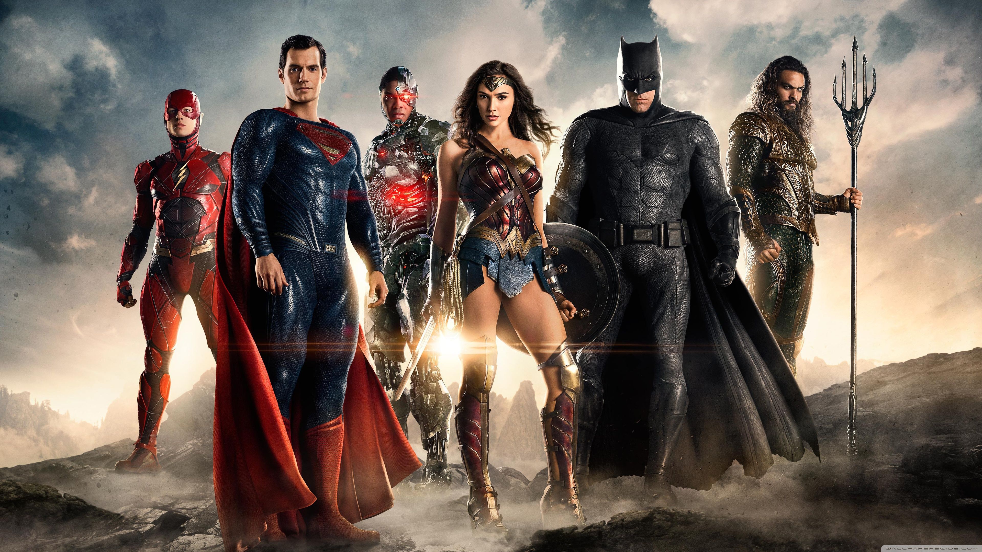 Justice League supereroi gruppo, 3840x2160 4K Ultra HD, Desktop