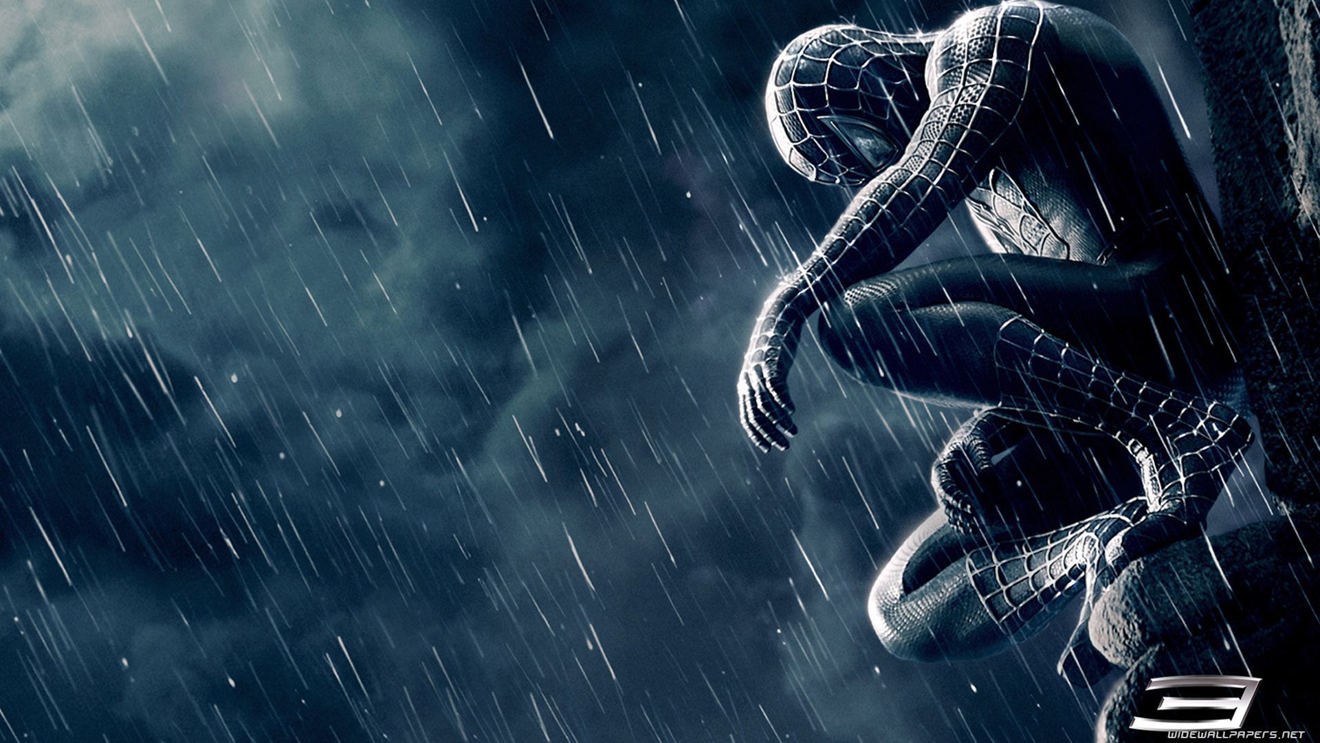 Spider-Man sotto la pioggia, Uomo Ragno, 1920x1080 Full HD 1080p, Monitor Gaming