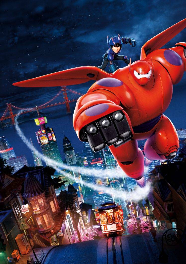 Baymax Big Hero 6 volo, 748x1059 Verticale, Android