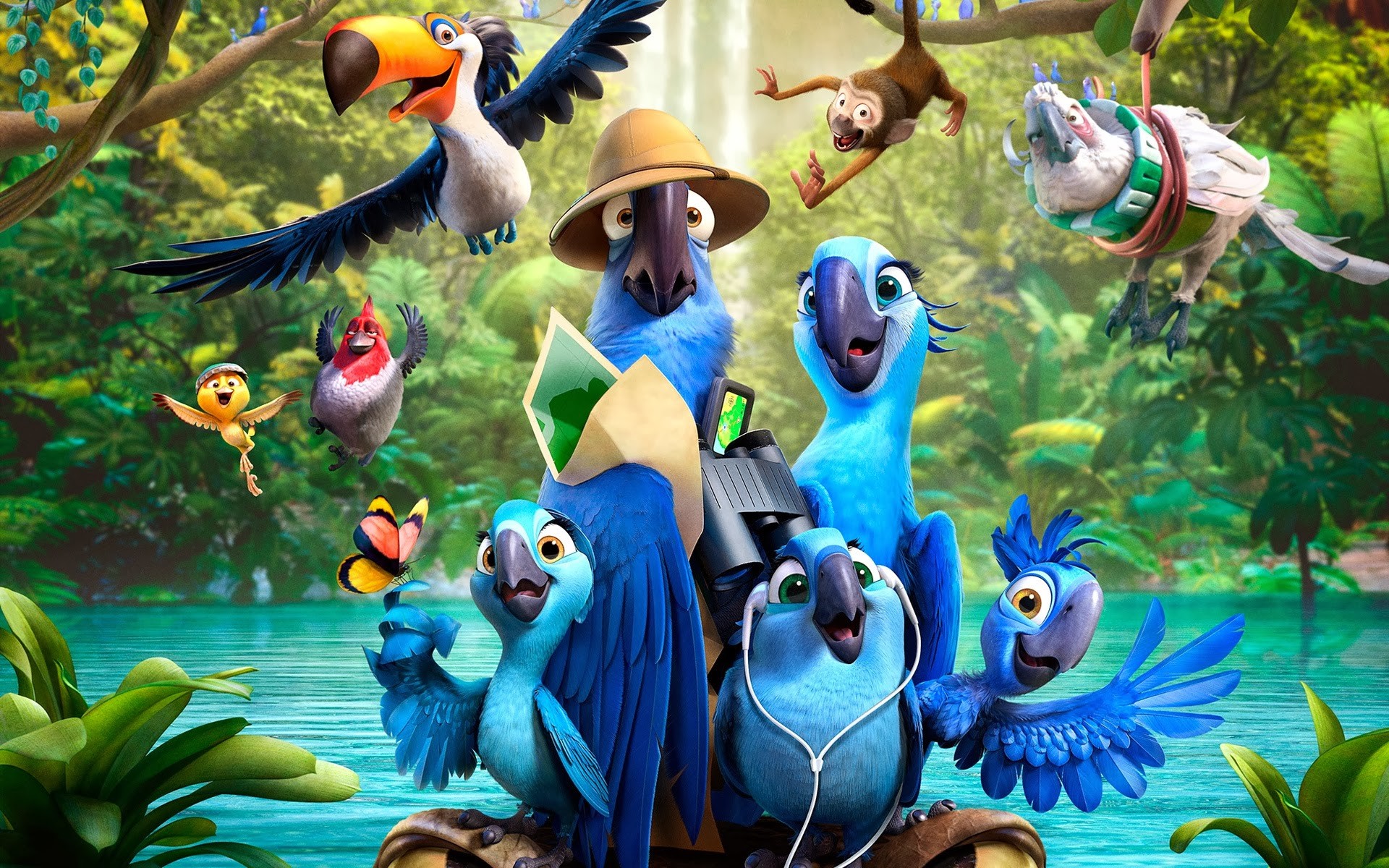 Rio 2 pappagalli blu giungla, 1920x1200 WUXGA, iMac