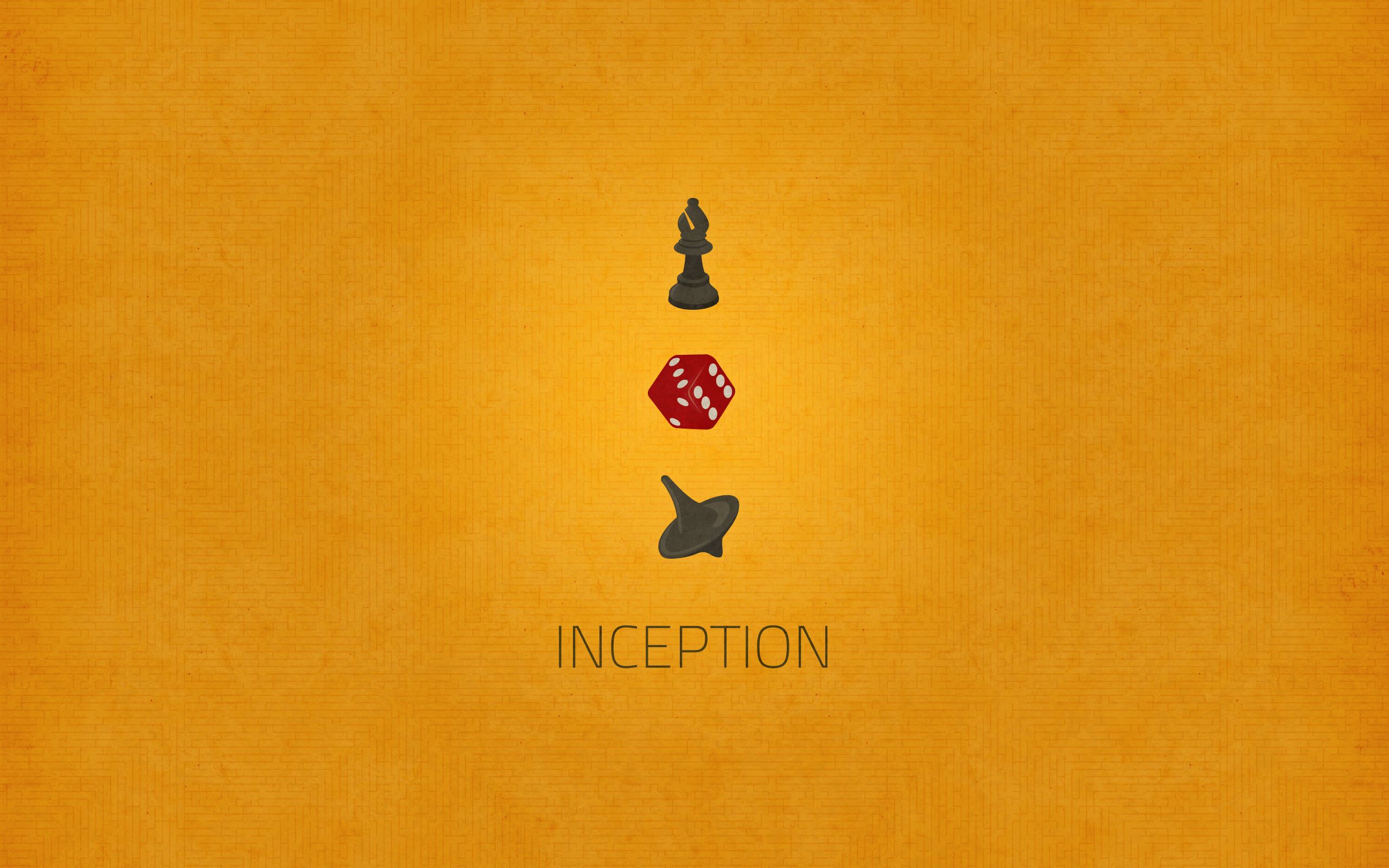 Inception, simboli minimalisti giallo, 2560x1600 2K+, PC