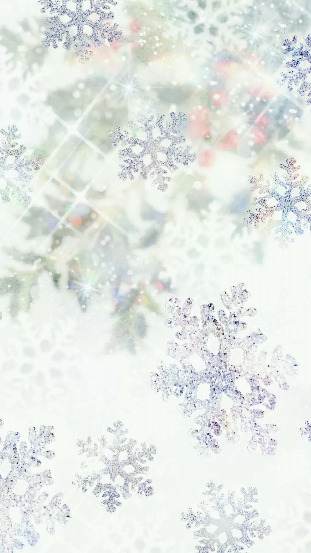 Fiocchi di neve scintillanti bianchi, 1080x1920 Full HD Verticale, Samsung Galaxy