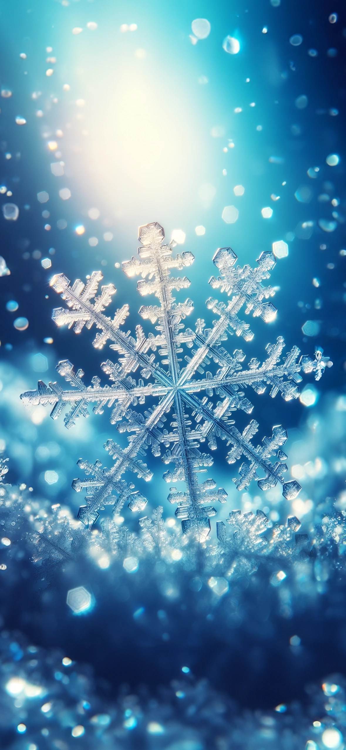 Fiocco di neve blu brillante, 1179x2556 Full HD Verticale, iPhone
