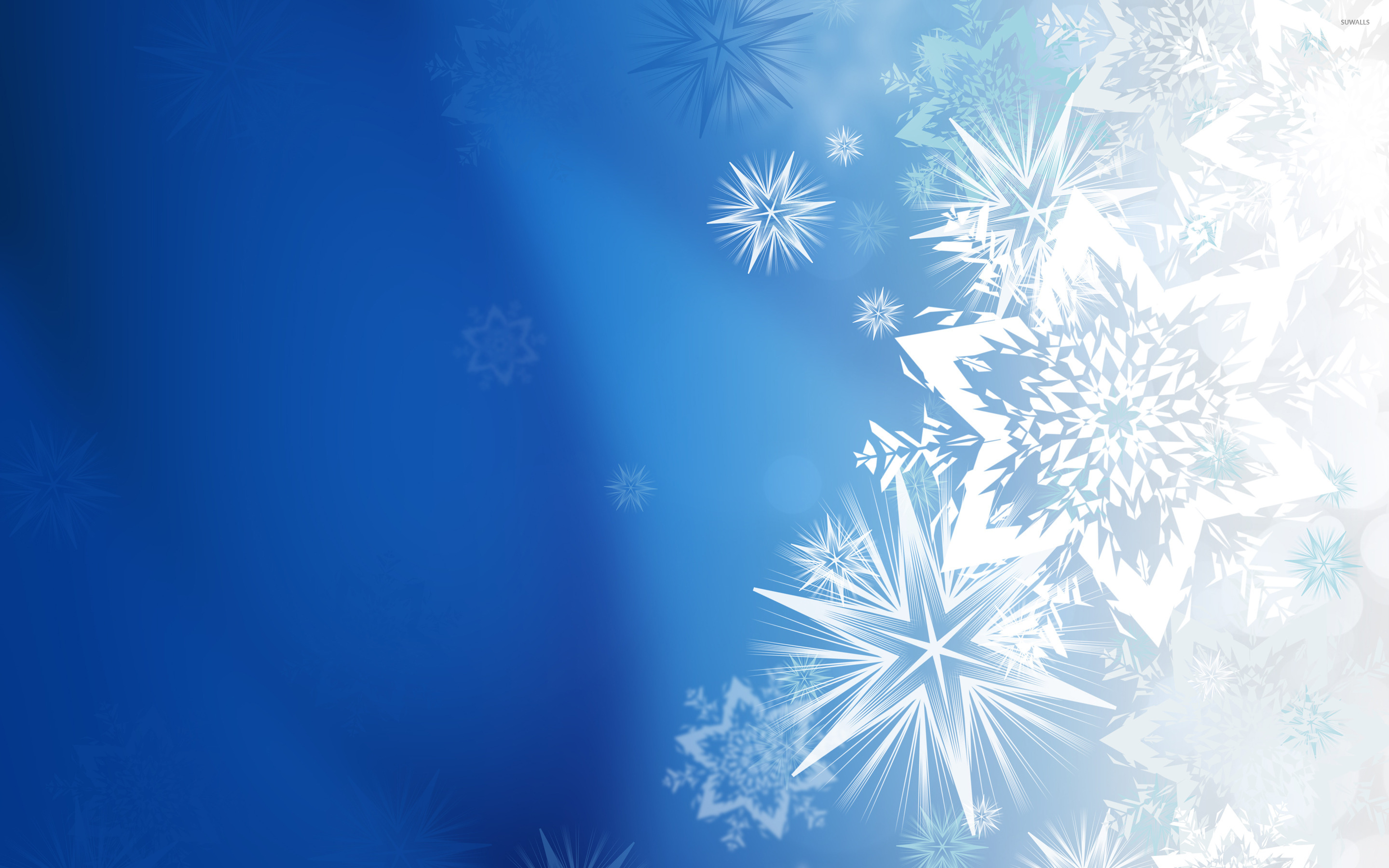 Fiocchi di neve sfondo blu, 2880x1800 WQXGA, Laptop
