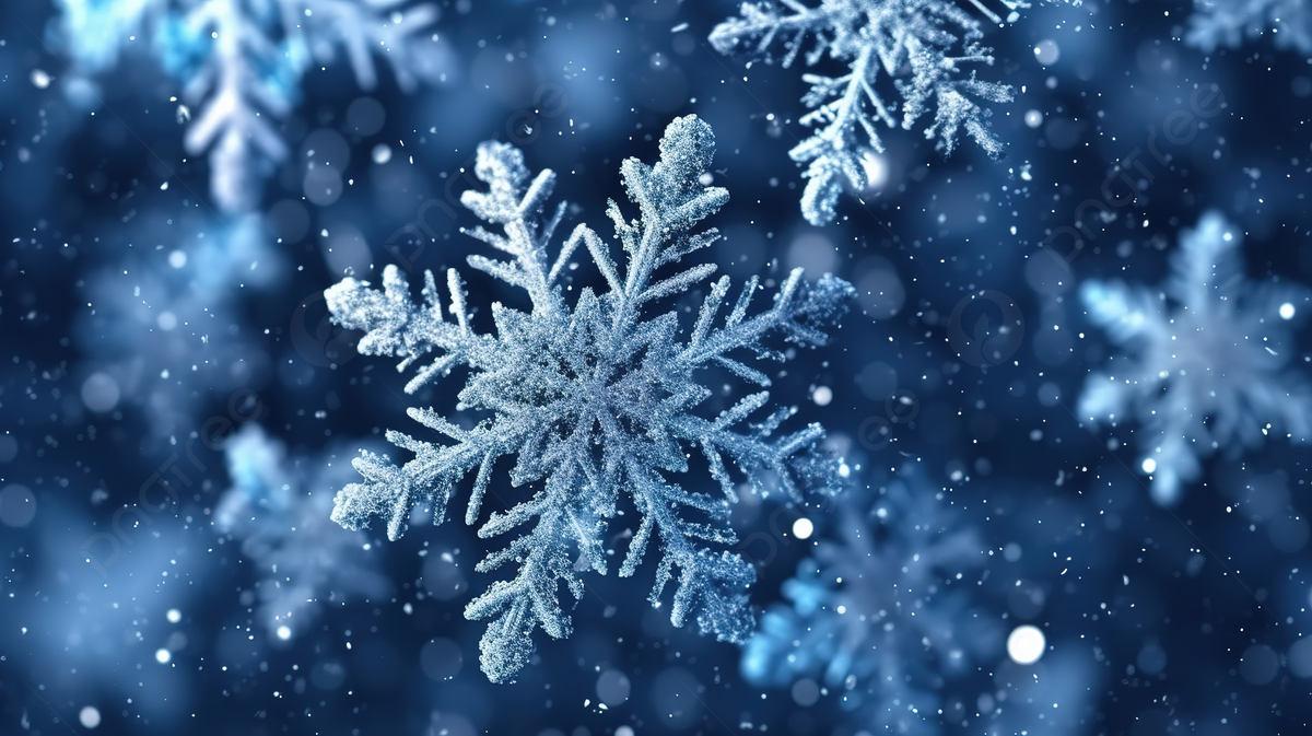 Fiocchi di neve blu, 1200x673 HD, PC