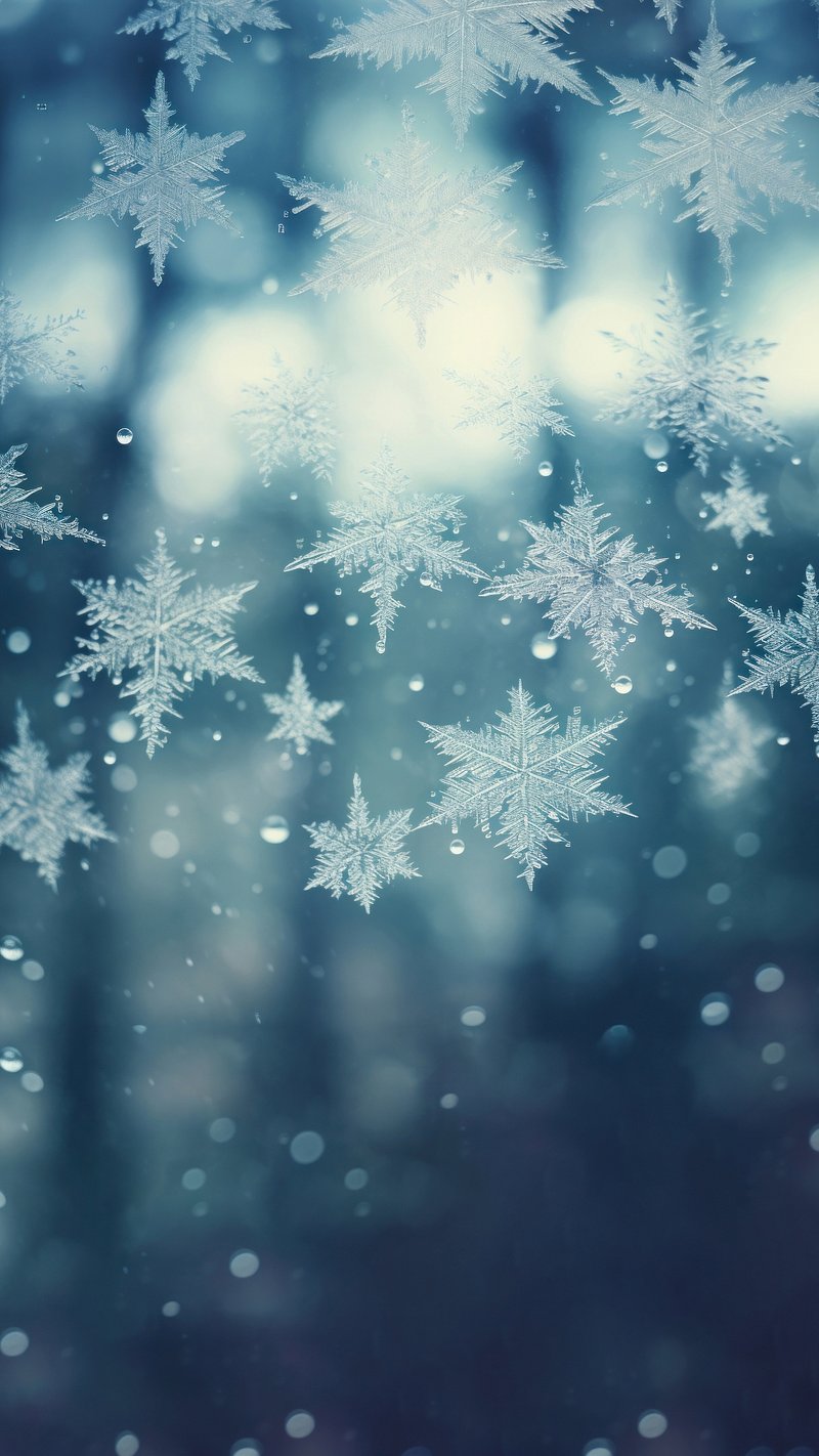 Fiocchi di neve su sfondo blu, 800x1422 Full HD Verticale, iPhone