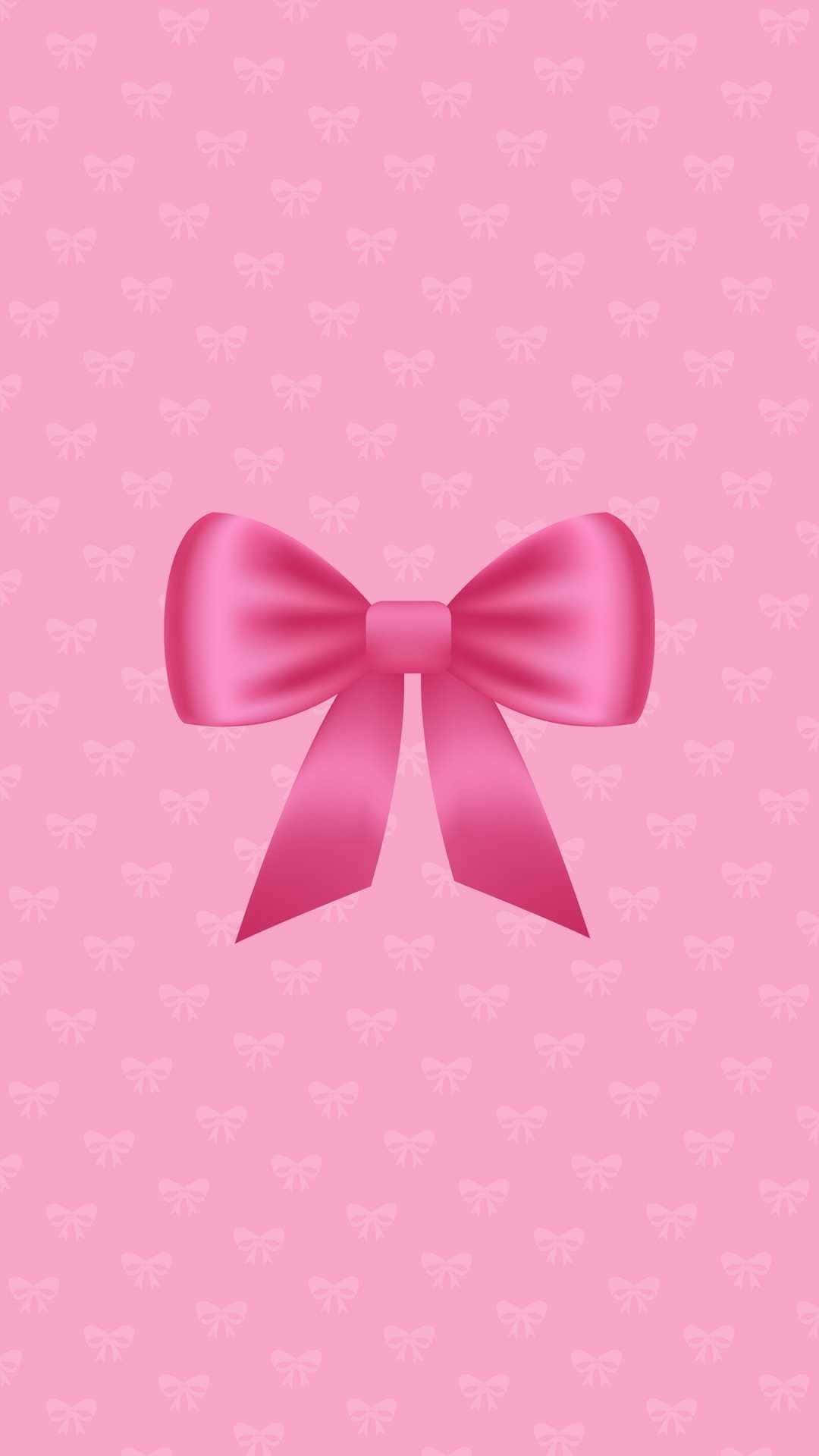 Fiocco rosa su sfondo rosa, 1080x1920 Full HD Verticale, Smartphone