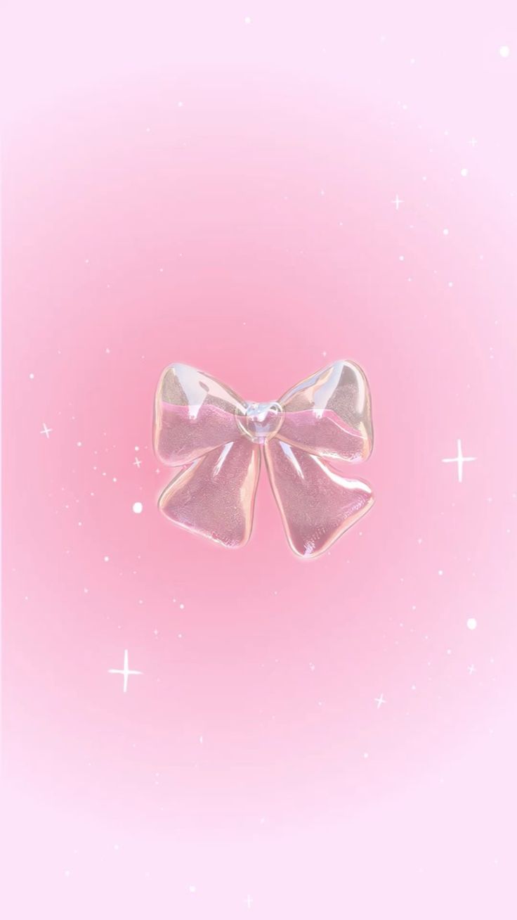 Fiocco rosa con brillantini, 736x1308 Full HD Verticale, Smartphone
