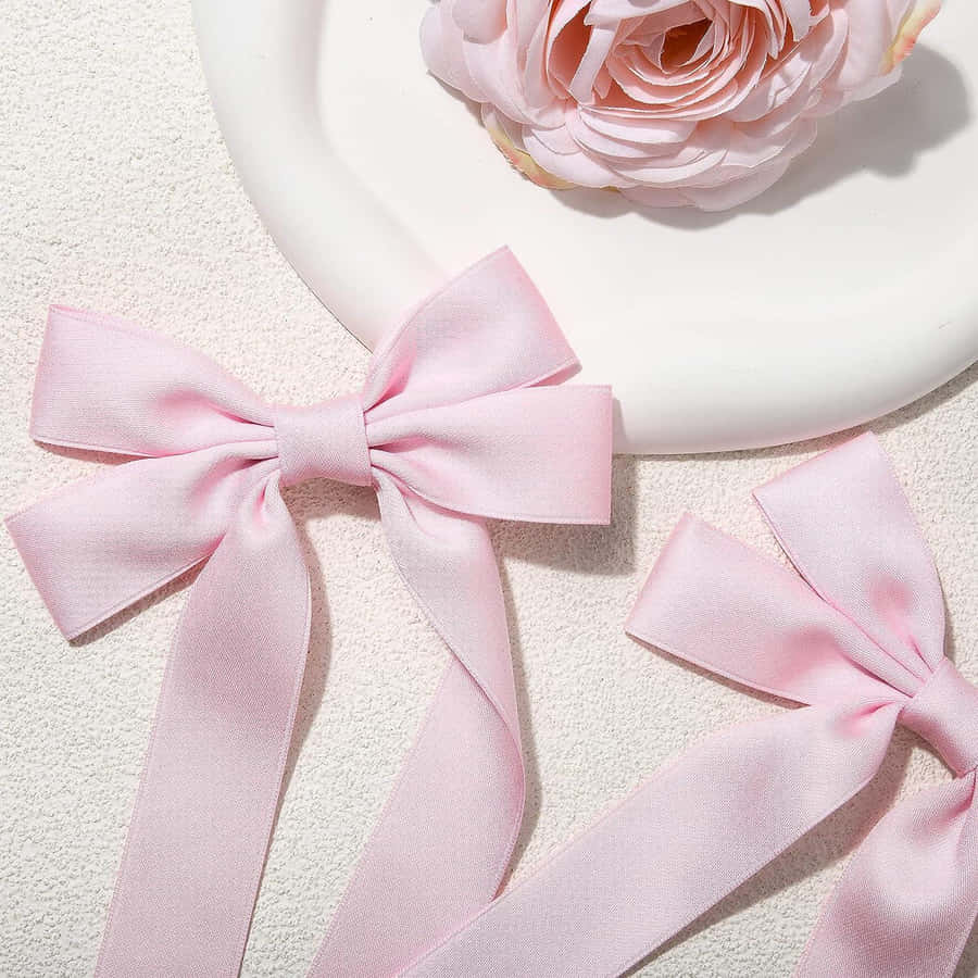 Fiocchi rosa e rosa fiore, 900x900 HD, Desktop
