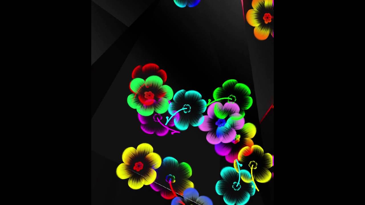 Fiori al neon multicolore, 1280x720 HD, Desktop