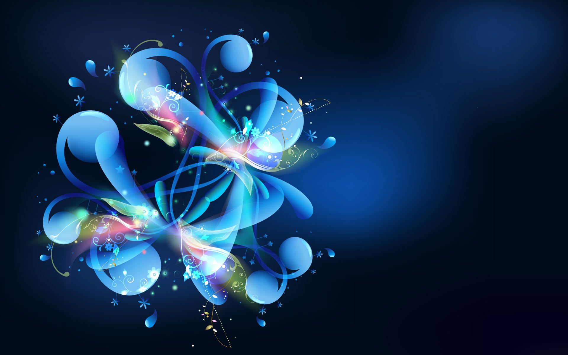Forme astratte blu al neon, 1920x1200 WUXGA, Desktop
