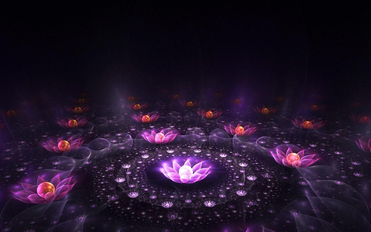 Fiori al neon viola scuro, 1280x800 720p, PC