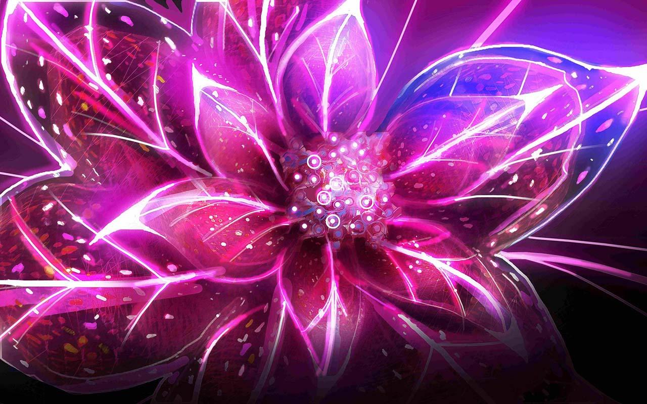 Fiore neon rosa e viola, 1280x800 HD, Desktop