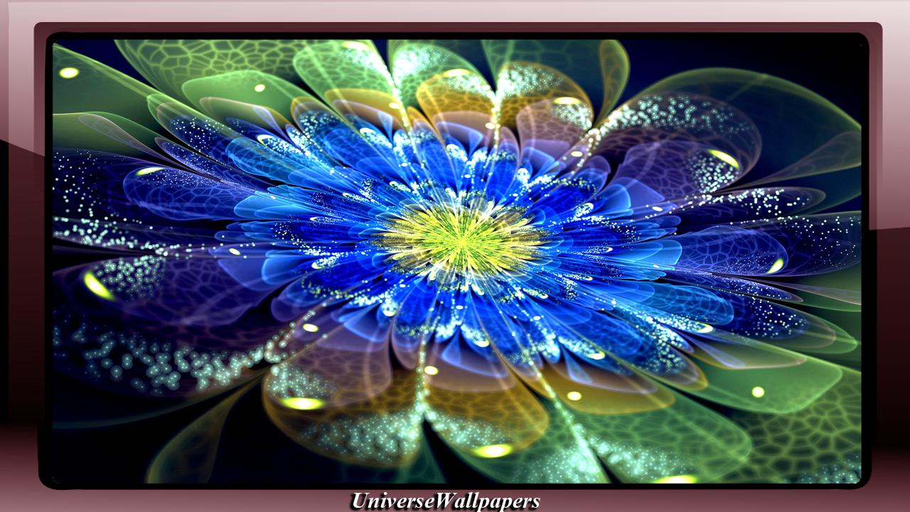 Fiore neon blu fluorescente, 1280x720 720p, iMac