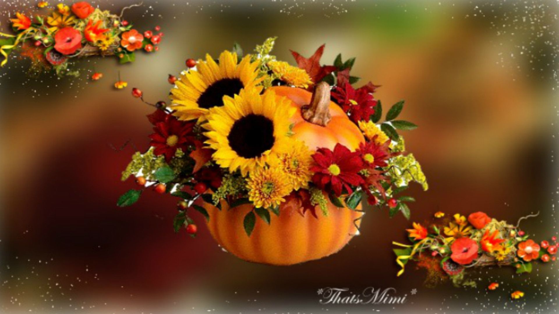 Girasoli e zucca autunnale, 1920x1080 Full HD, Desktop