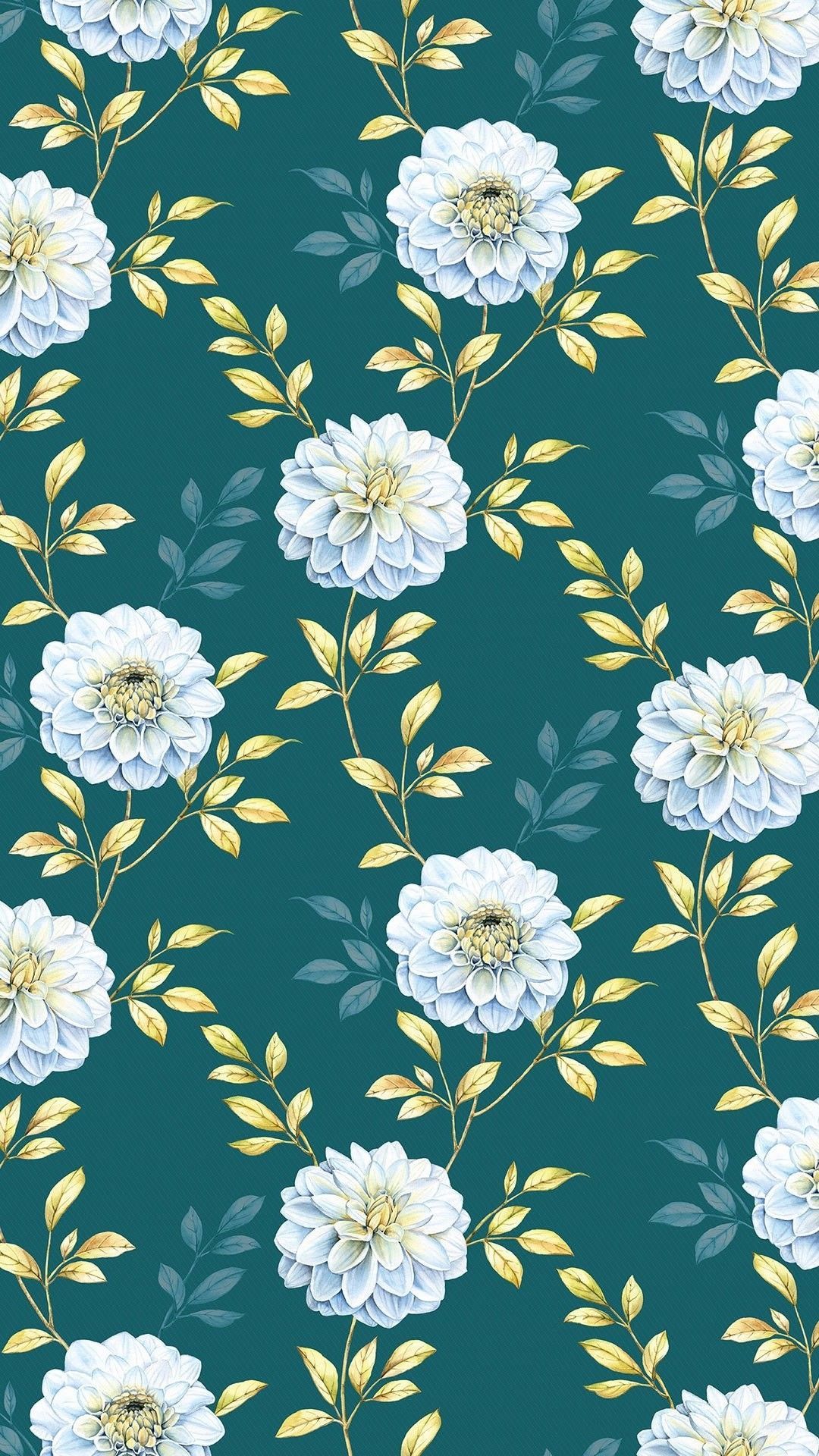 Fiori bianchi su sfondo verde, 1080x1920 Full HD Verticale, iPhone Pro Max