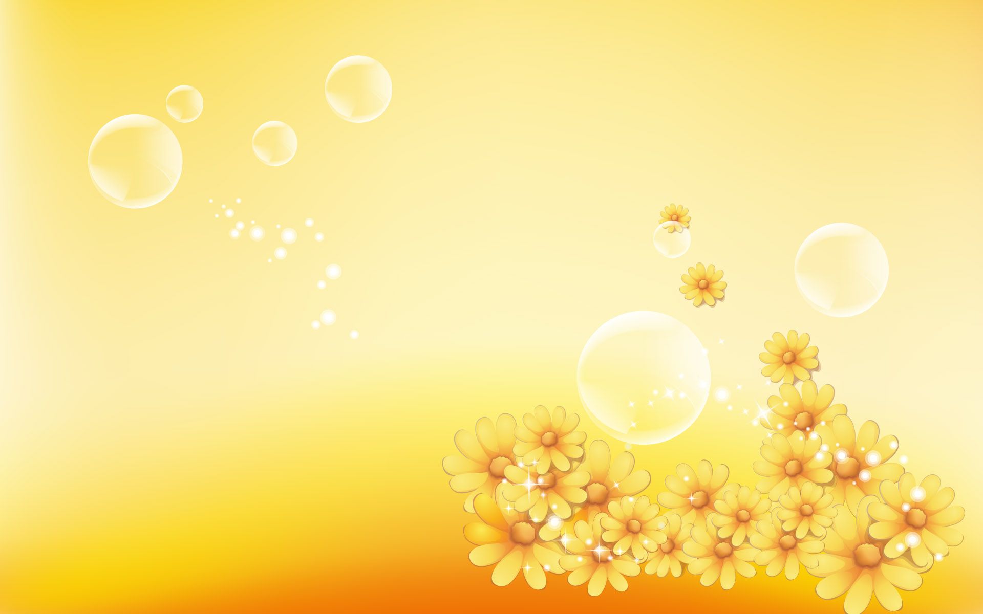 Fiori gialli con bolle, 1920x1200 Full HD+, PC Desktop