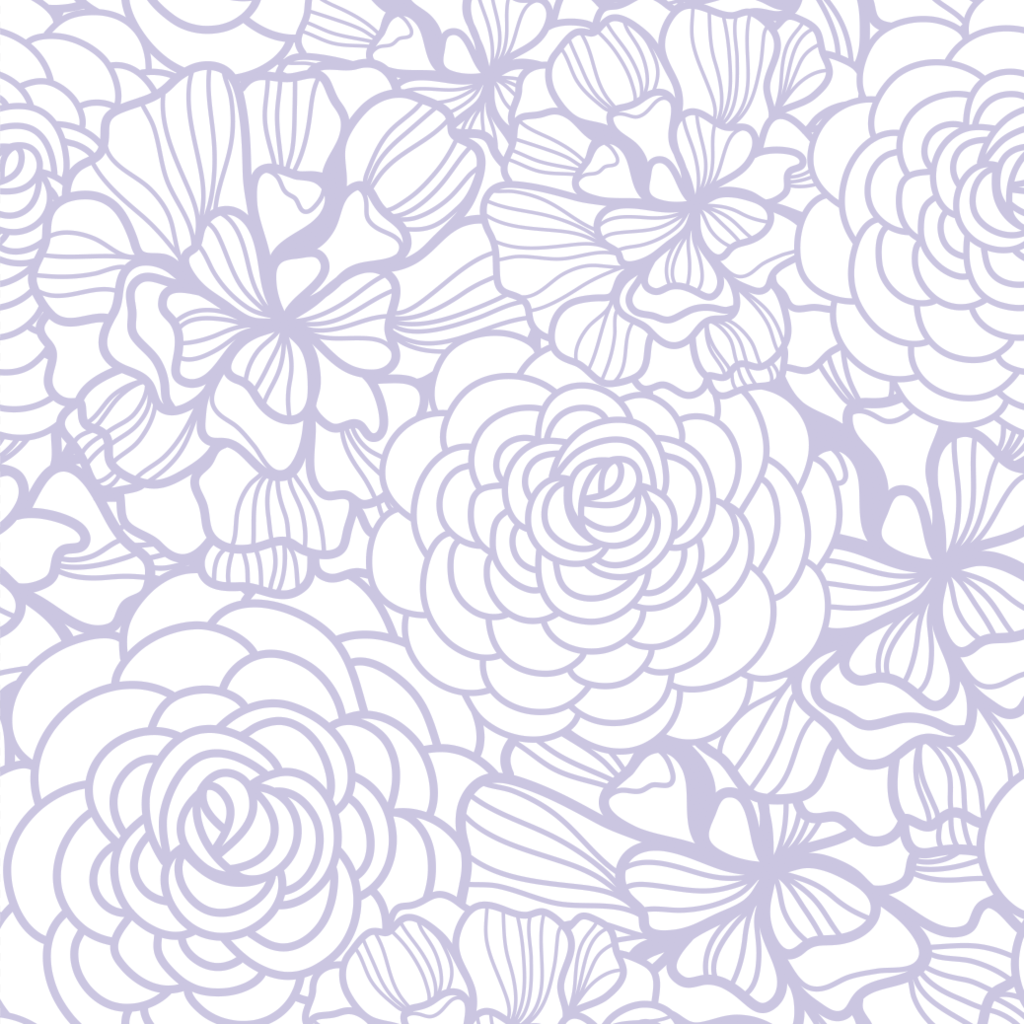 Fiori disegnati lilla chiaro, 1024x1024 HD, Desktop