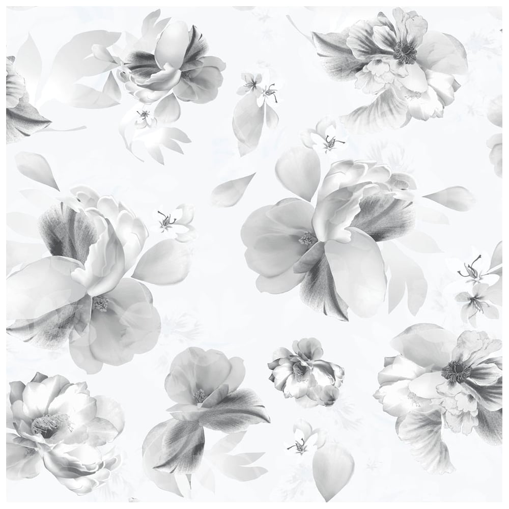 Fiori grigi acquerello sfondo bianco, 1000x1000 HD, Laptop