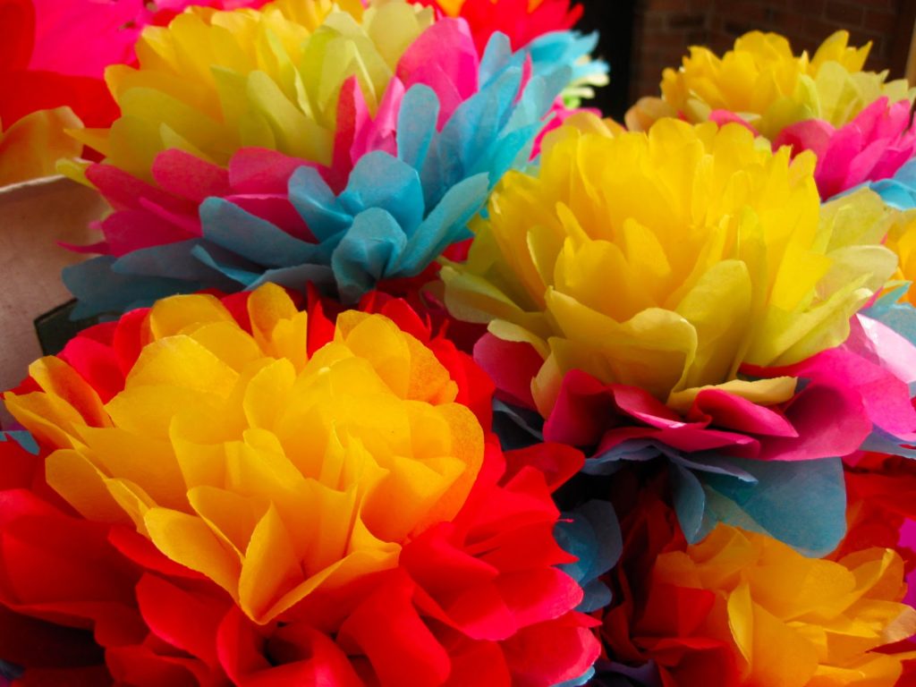 Fiori di carta velina colorati, 1024x768 HD, Desktop