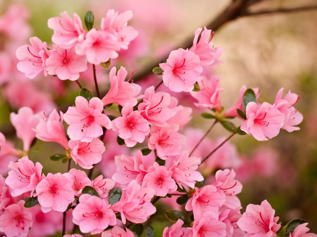 Fiori rosa azalea ramo, 1024x768 HD, PC Desktop
