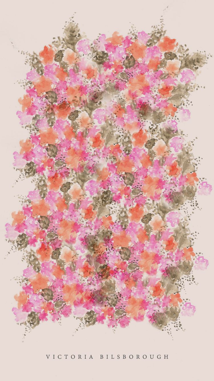 Fiori acquerello rosa e arancio, 750x1334 Full HD Verticale, iPhone Pro Max