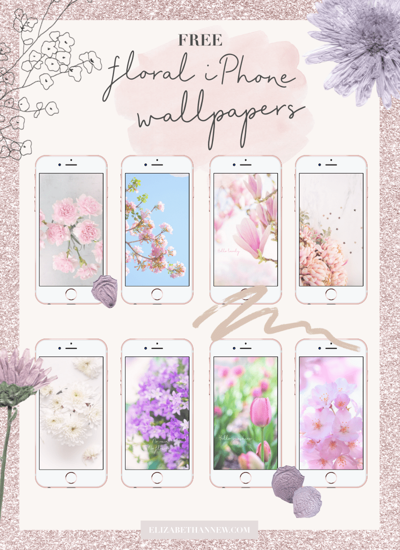 Wallpaper floreali collage iPhone, 800x1100 Full HD Verticale, iPhone Pro