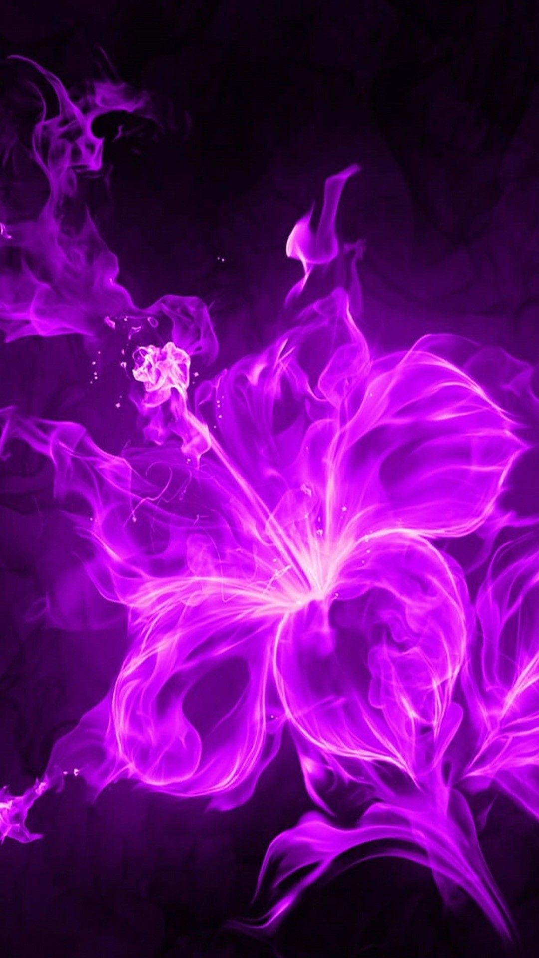 Fiore viola fumo astratto, 1080x1920 Full HD Verticale, iPhone Pro Max