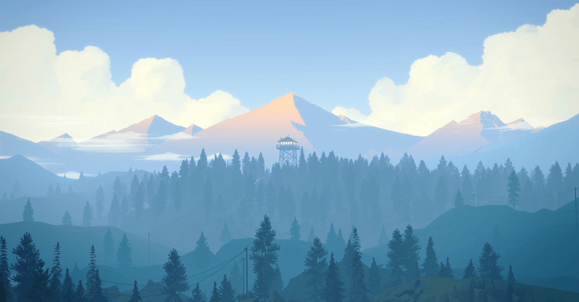 Firewatch torre osservazione foresta, 1920x1002 Full HD, PC Desktop