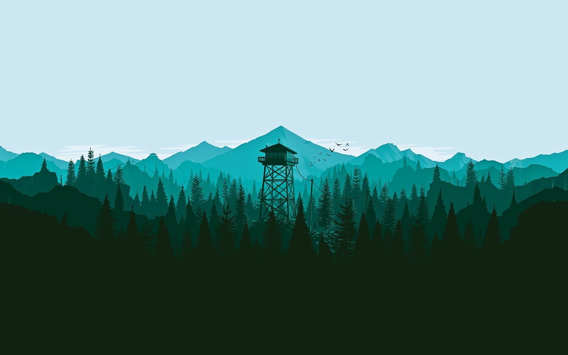 Torre di avvistamento Firewatch, montagne, 1920x1200 Full HD+, Laptop