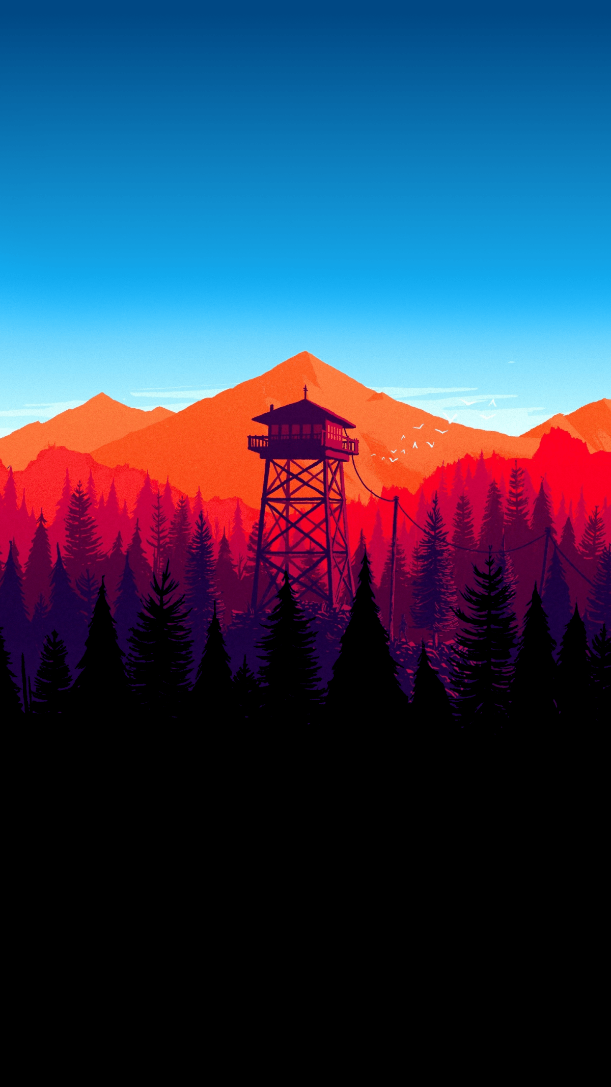 Torre di avvistamento Firewatch, 1200x2133 Verticale, Mobile