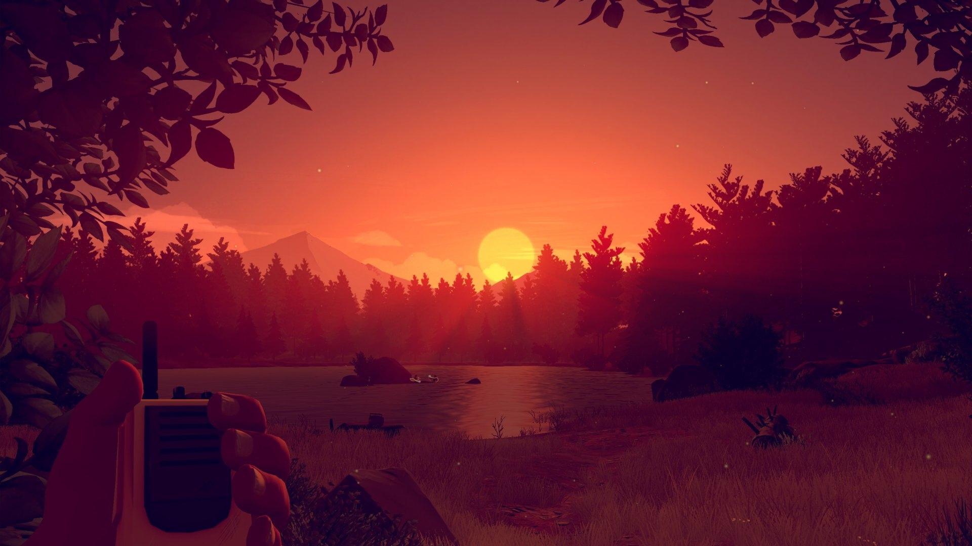 Firewatch tramonto foresta, 1920x1080 Full HD 1080p, Desktop