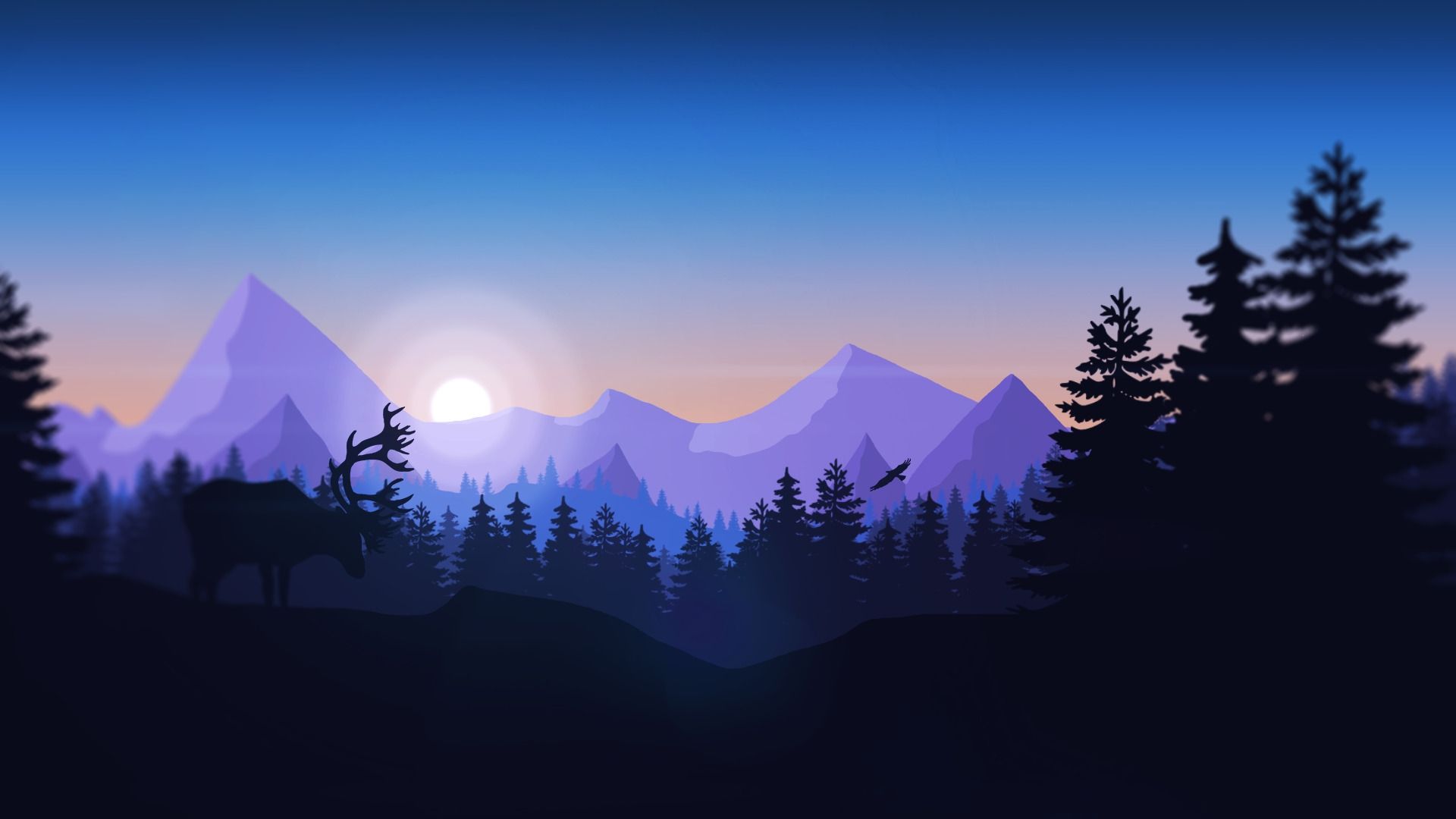 Firewatch montagne al tramonto, 1920x1080 1080p, PC