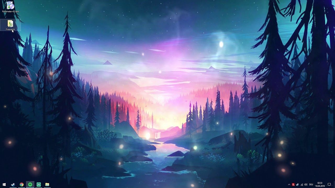 Foresta con lago e tramonto, 1280x720 HD, Desktop