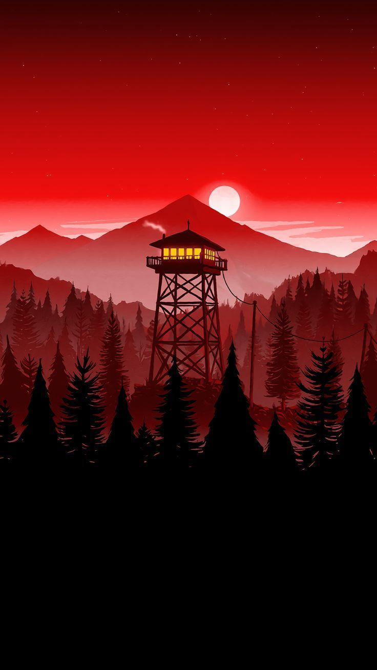 Torre avvistamento Firewatch rossa, 736x1308 Full HD Verticale, Google Pixel