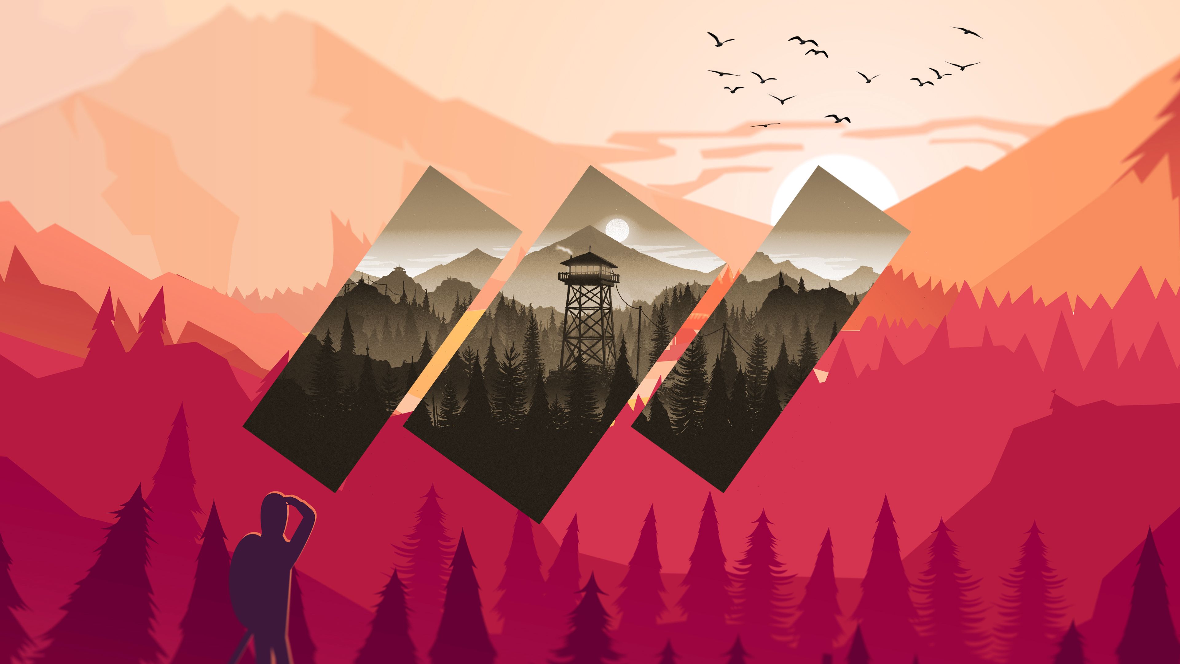 Firewatch torre avvistamento montagne, 3840x2160 Ultra HD, 4K TV