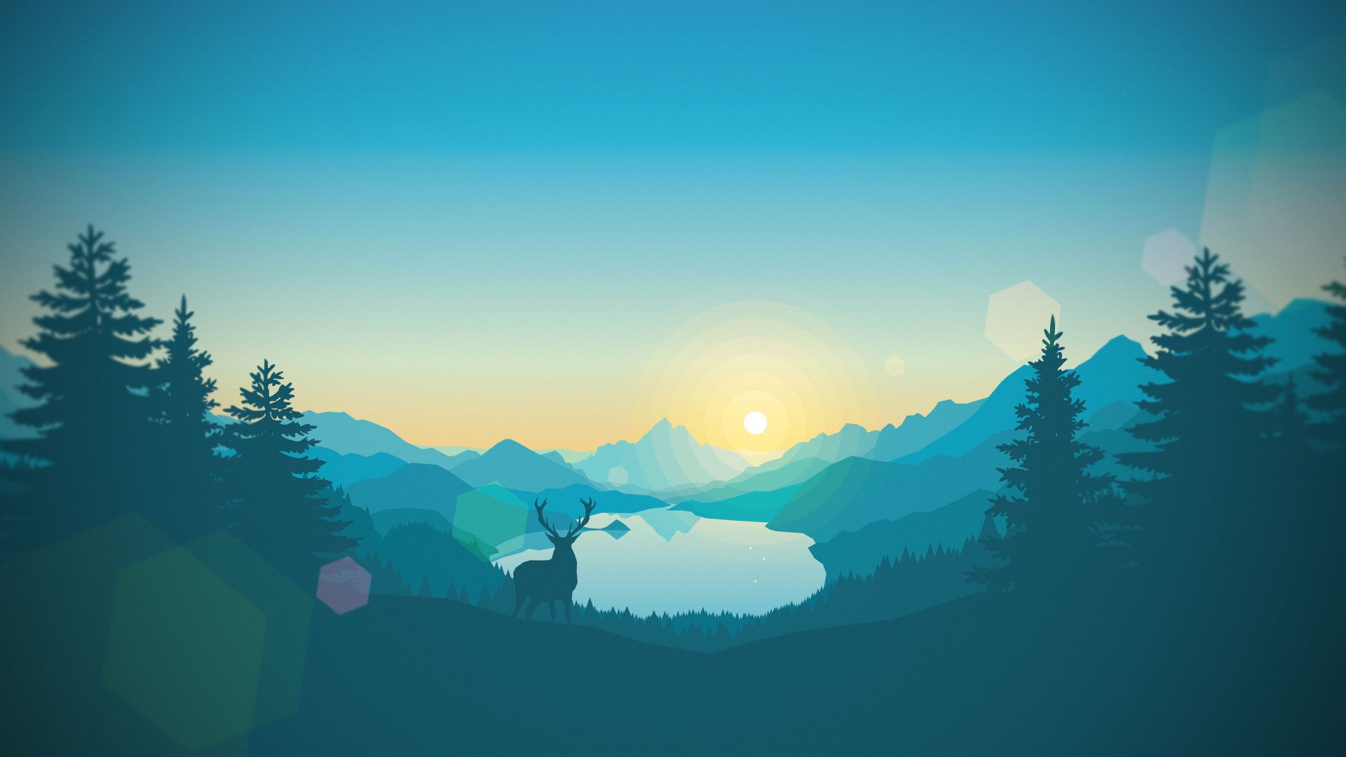 Firewatch paesaggio montano lago, 1920x1080 Full HD 1080p, Desktop