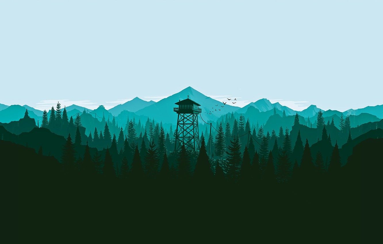 Torre di avvistamento tra montagne, 1332x850 HD, Desktop