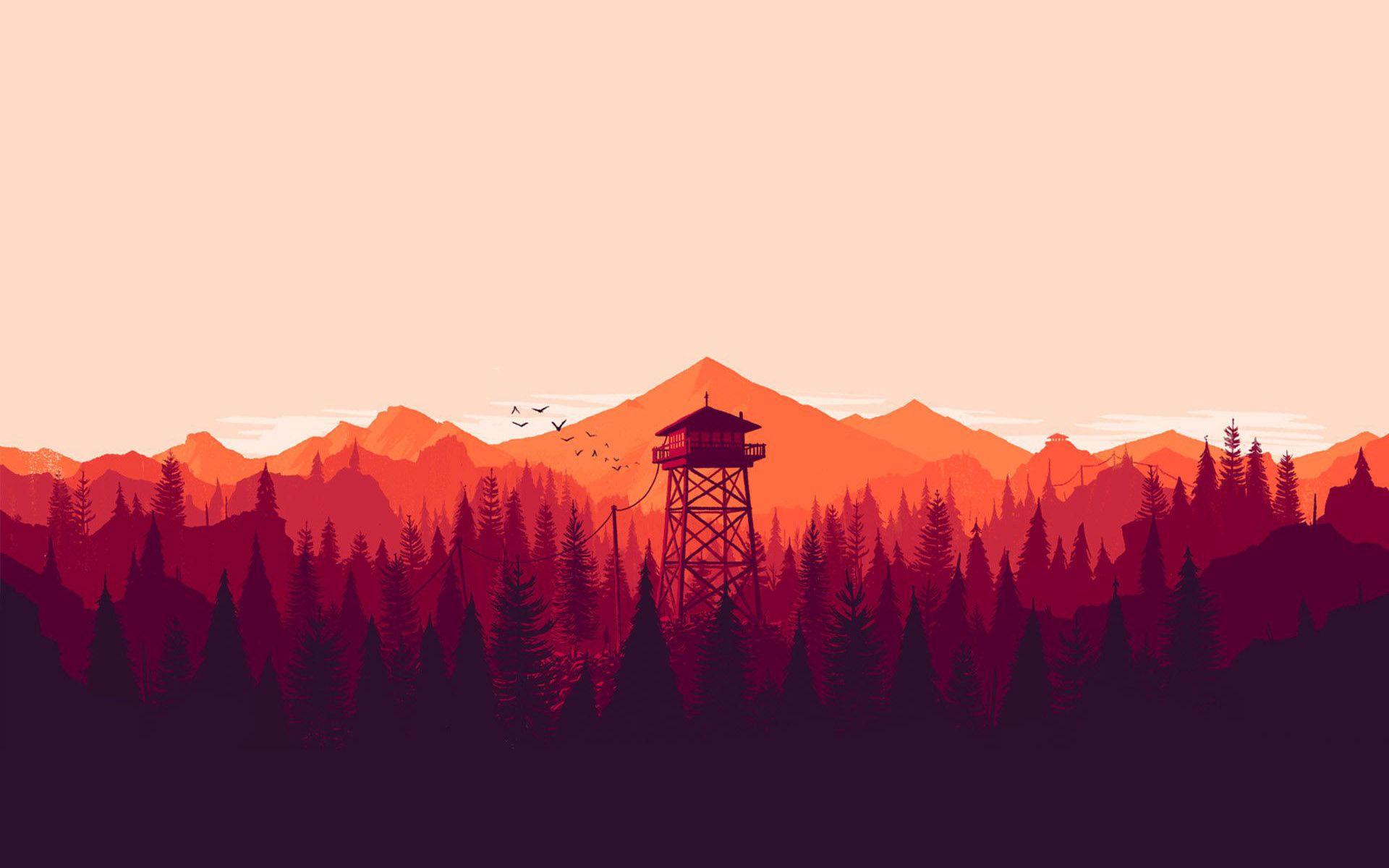 Torre avvistamento Firewatch montagne arancioni, 1920x1200 Full HD+, Desktop