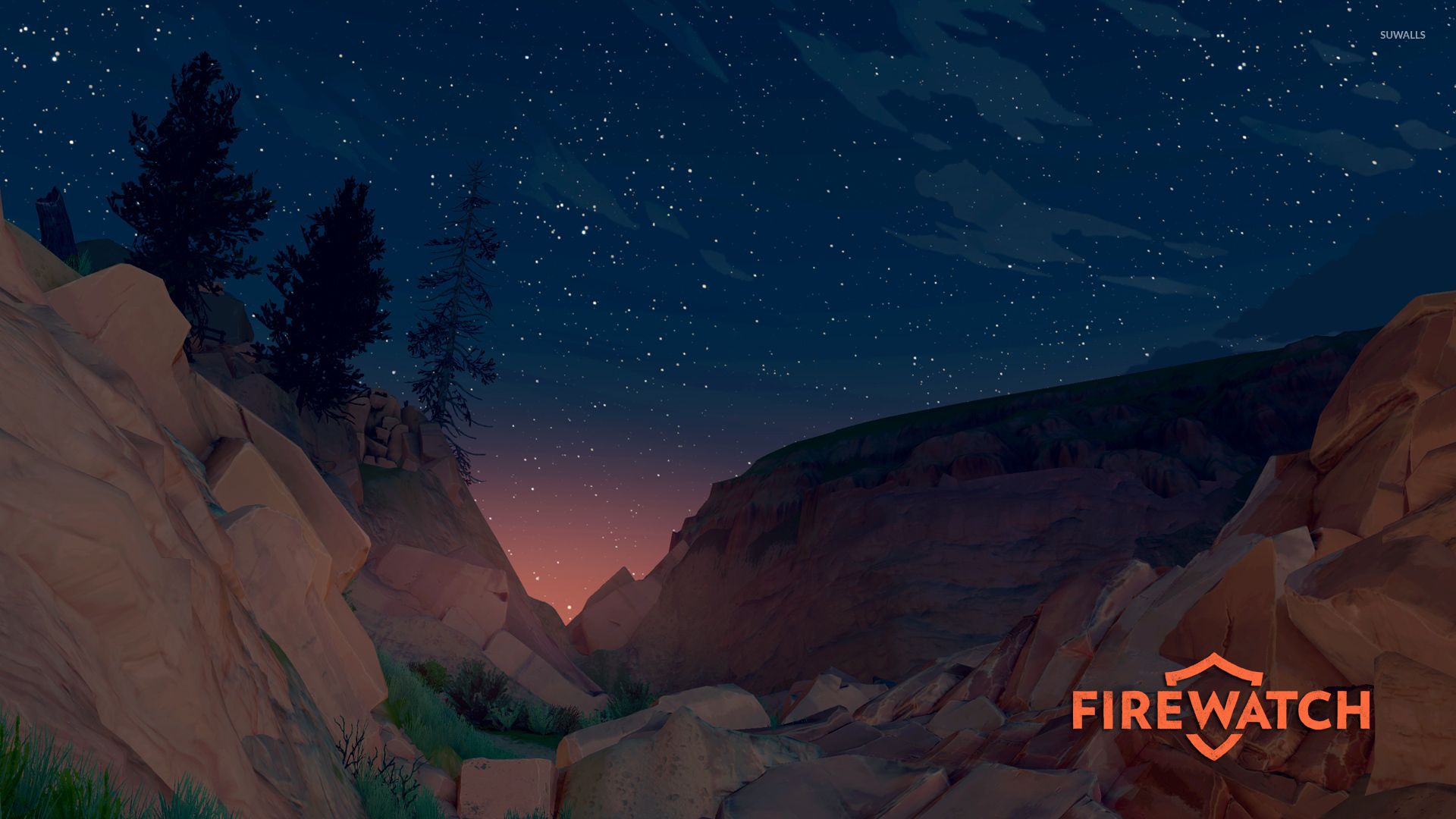 Notte stellata canyon Firewatch, 1920x1080 1080p, PC Desktop