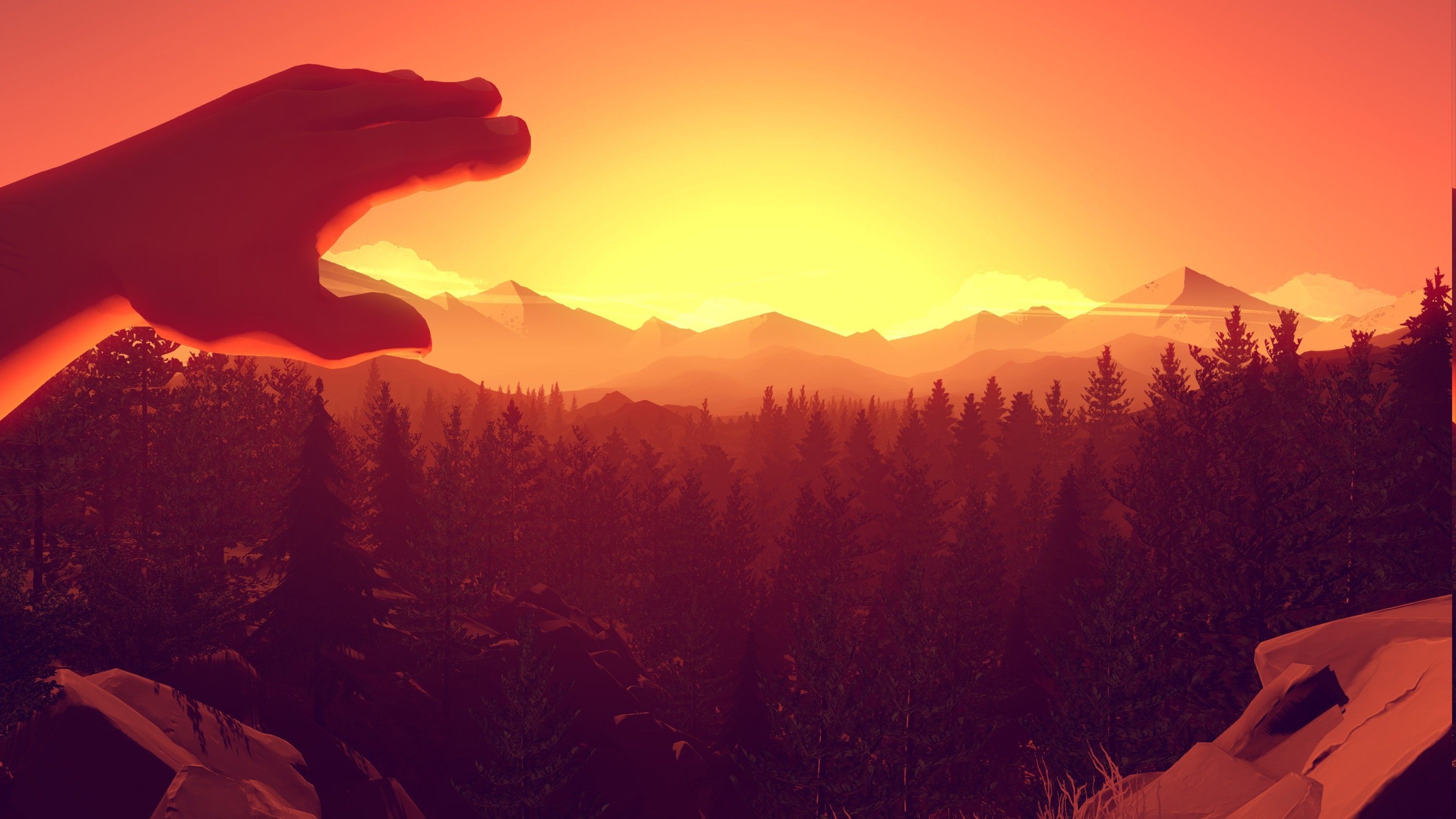 Firewatch mani tramonto montagne, 3000x1688 WQXGA, Monitor Gaming