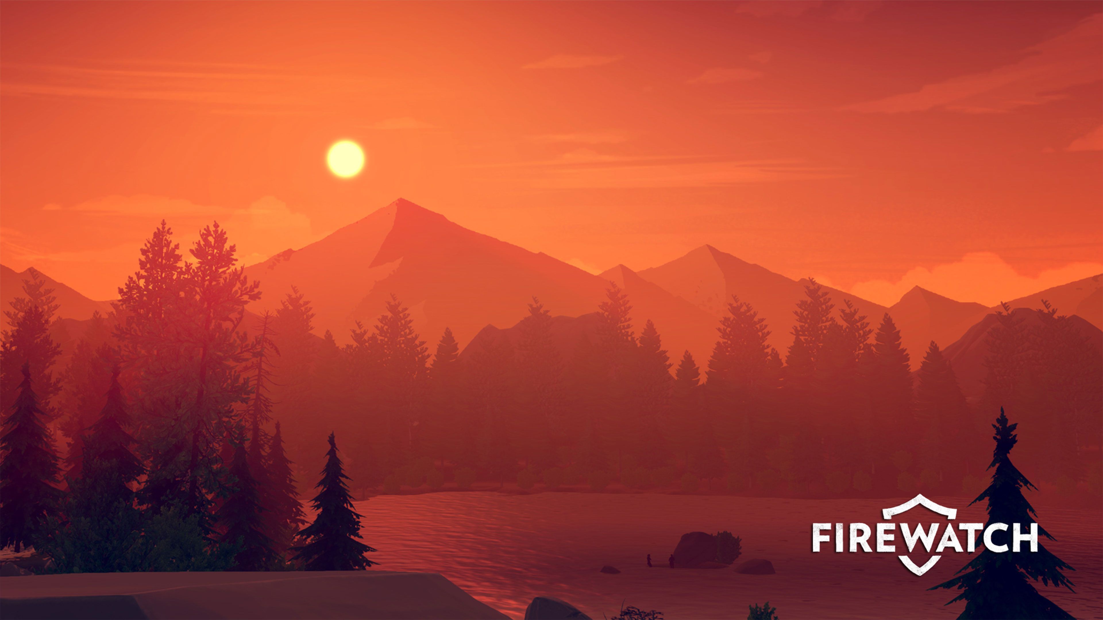 Firewatch tramonto montagne arancioni, 3840x2160 4K, Desktop 4K