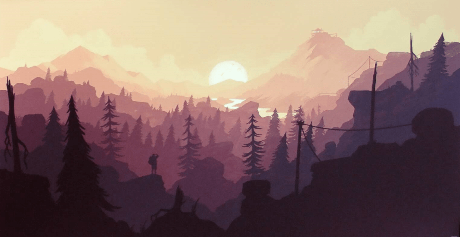 Montagne al tramonto, foresta, 1528x790 HD, Desktop