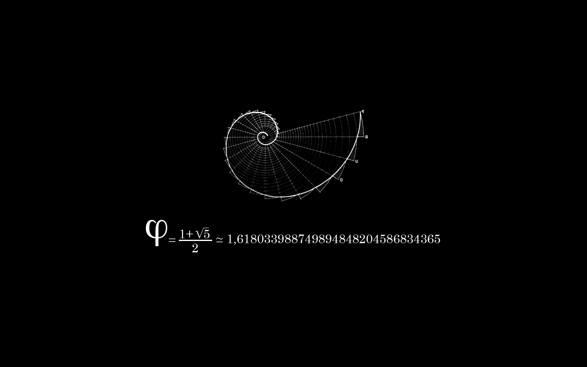 Spirale aurea formula phi, 1920x1200 WUXGA, Desktop