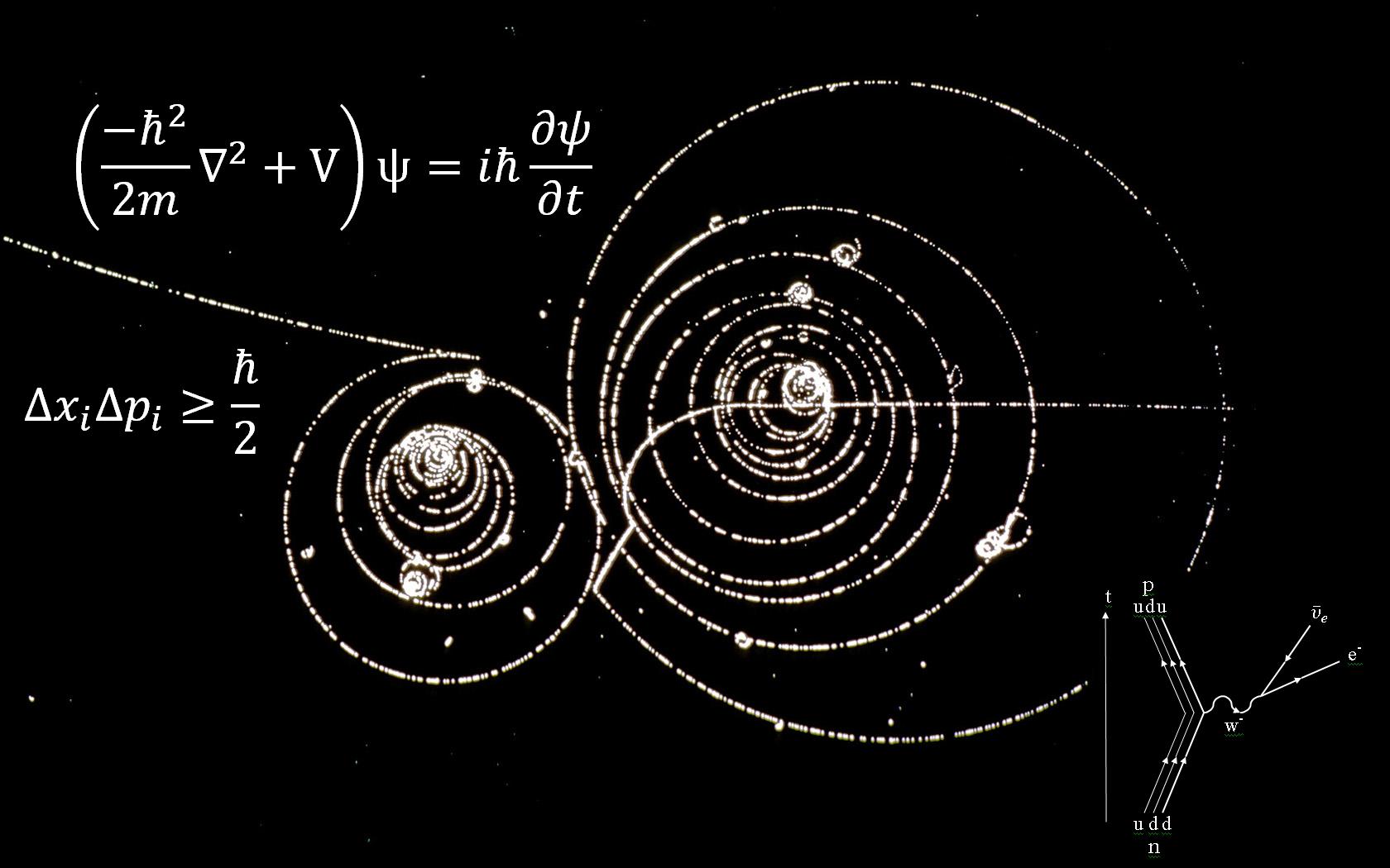 Equazioni fisica quantistica sfondo nero, 1680x1050 HD Ready, PC