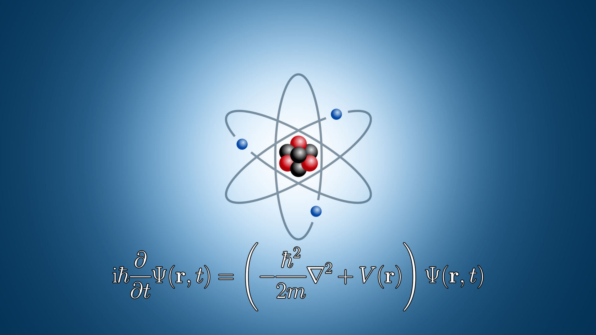Modello atomico con equazione quantistica, 1920x1080 Full HD 1080p, Desktop